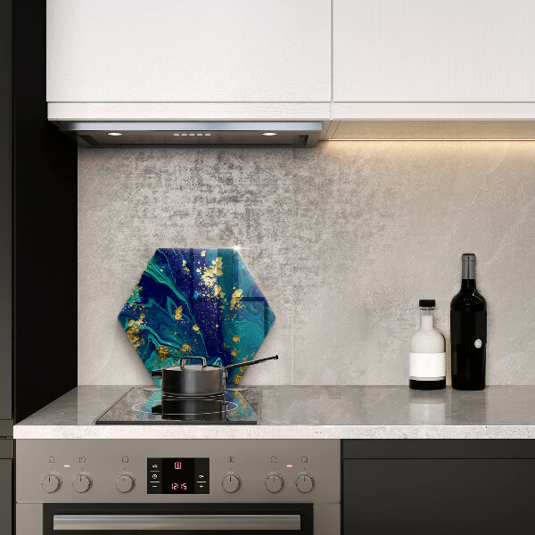 Kitchen worktop protector Abstraction with gold