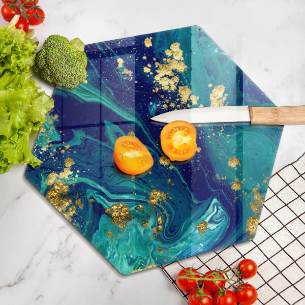 Kitchen worktop protector Abstraction with gold