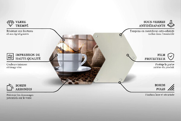Chopping board Cup and coffee beans