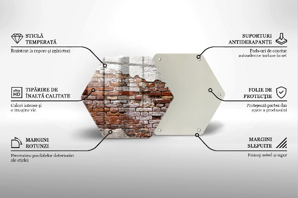 Chopping board Old wall of brick and concrete