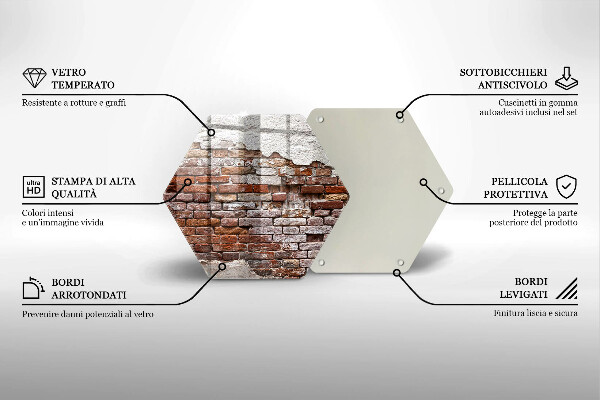 Chopping board Old wall of brick and concrete