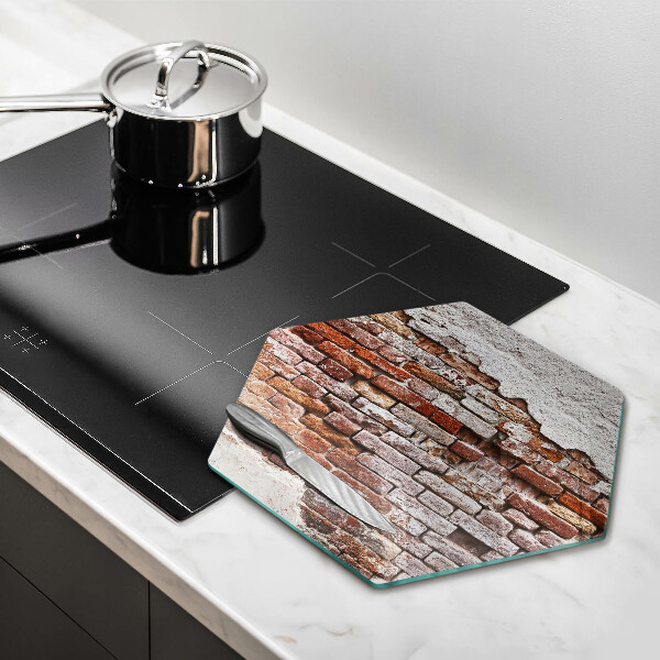 Chopping board Old wall of brick and concrete