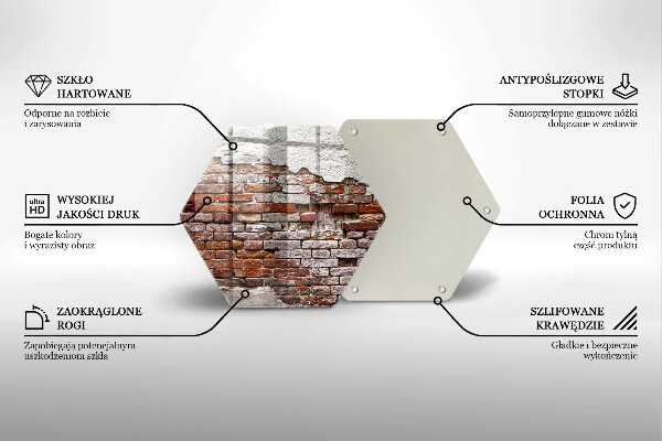 Chopping board Old wall of brick and concrete