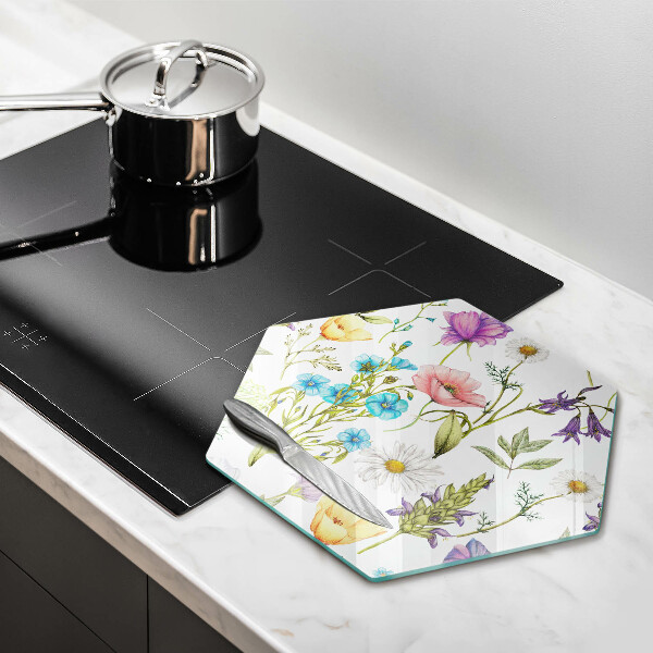 Kitchen worktop protector Flowers illustration