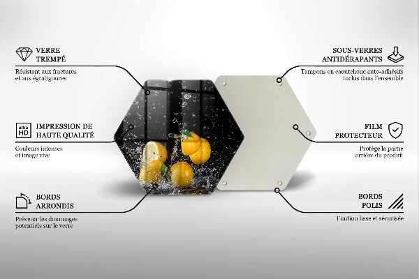 Chopping board Juicy lemon fruit