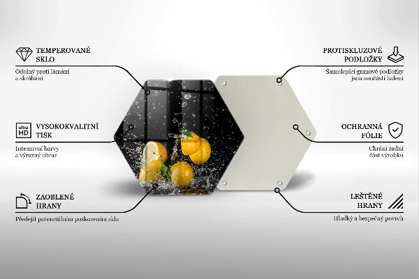 Chopping board Juicy lemon fruit
