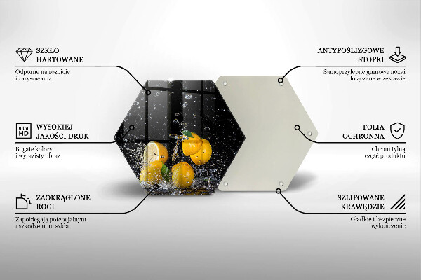 Chopping board Juicy lemon fruit