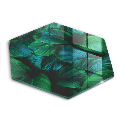 Chopping board glass Jungle leaves