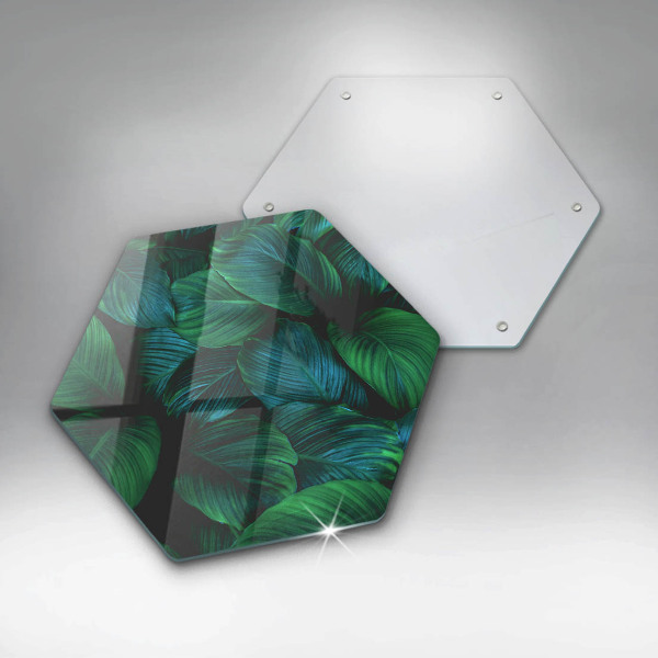 Chopping board glass Jungle leaves