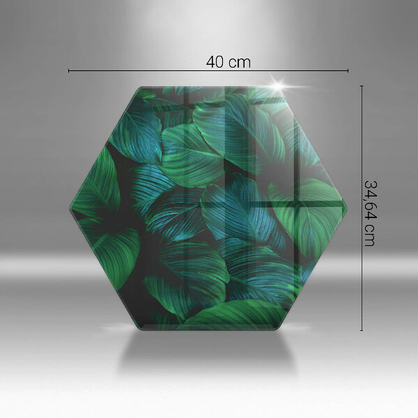 Chopping board glass Jungle leaves