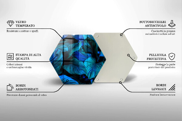 Chopping board glass Jungle vegetation leaves