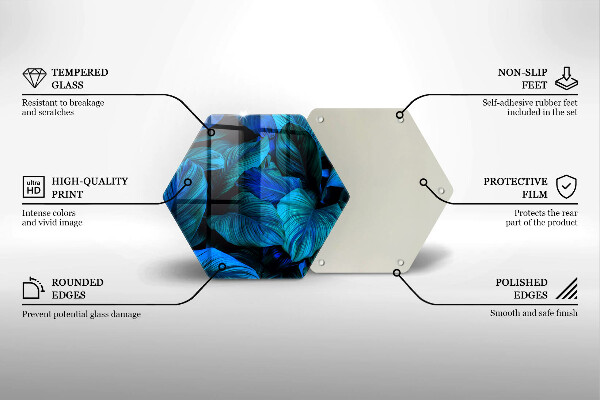 Chopping board glass Jungle vegetation leaves
