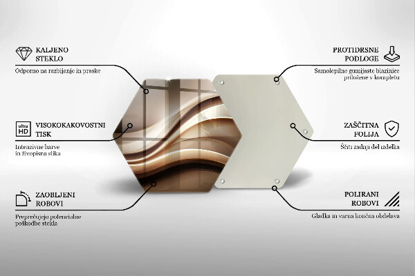Kitchen worktop protector Abstraction mild lines
