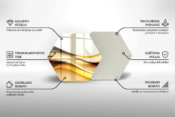 Kitchen worktop protector Abstraction smoke lines