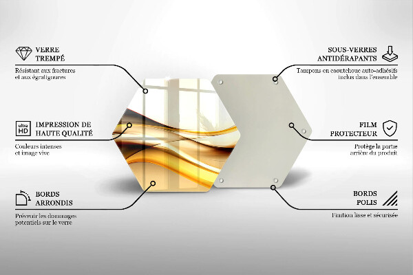 Kitchen worktop protector Abstraction smoke lines