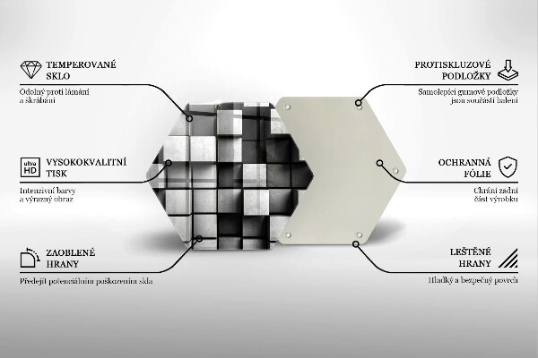 Chopping board 3D square abstraction