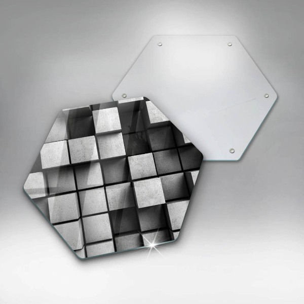 Chopping board 3D square abstraction