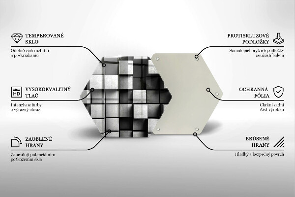 Chopping board 3D square abstraction