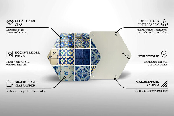 Kitchen worktop protector Decorative tiles