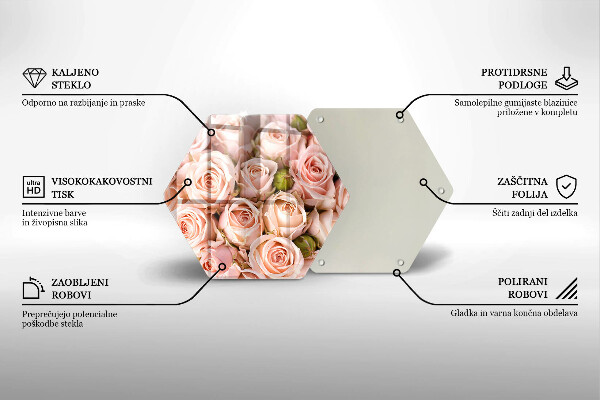 Chopping board A delicate bouquet of roses
