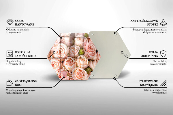Chopping board A delicate bouquet of roses