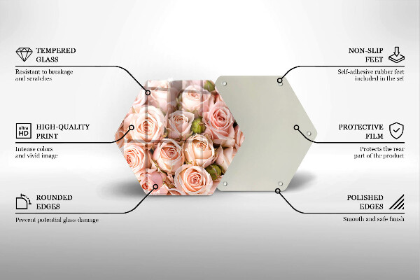 Chopping board A delicate bouquet of roses