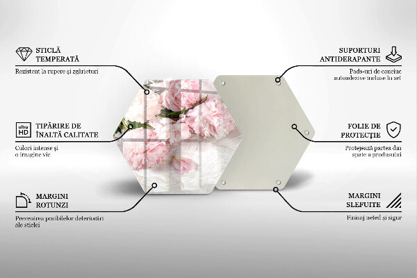 Kitchen worktop protector Delicate roses flowers