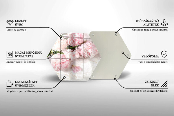 Kitchen worktop protector Delicate roses flowers