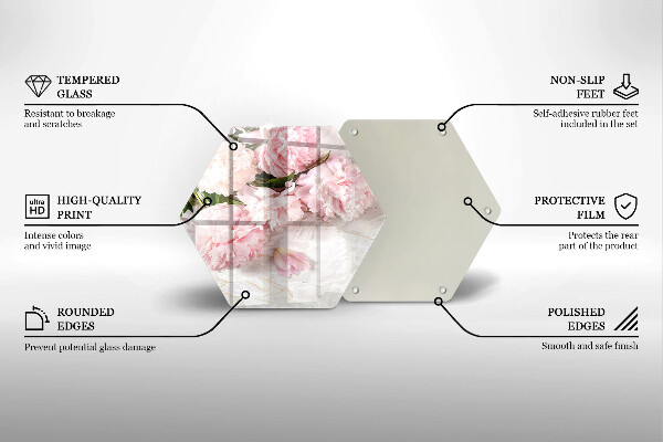 Kitchen worktop protector Delicate roses flowers