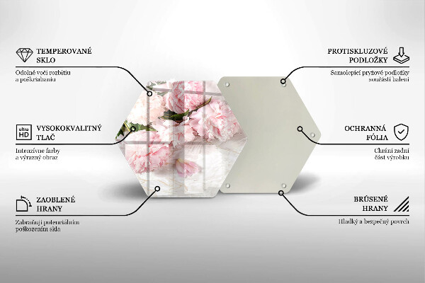 Kitchen worktop protector Delicate roses flowers