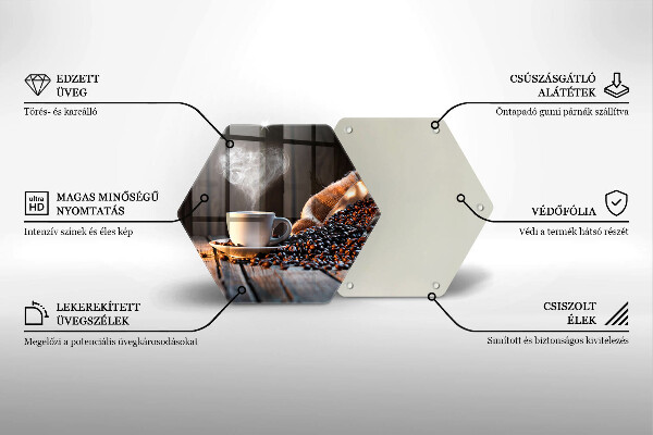 Kitchen worktop protector Coffee cup and heart