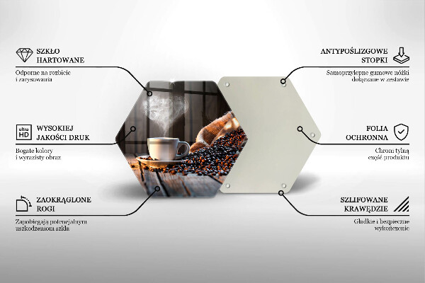 Kitchen worktop protector Coffee cup and heart