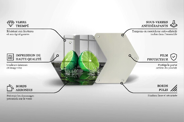 Kitchen worktop protector Juicy lime and water