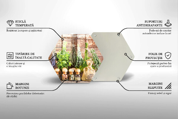 Chopping board Herbs spices and wood