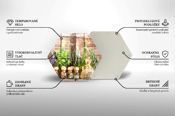 Chopping board Herbs spices and wood