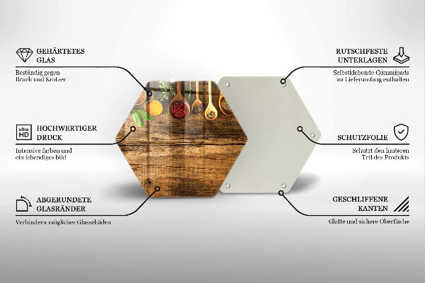 Kitchen worktop protector Wooden spices