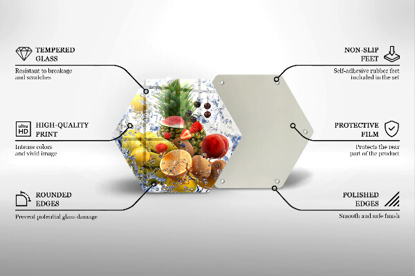 Kitchen worktop protector Juicy fruit and water