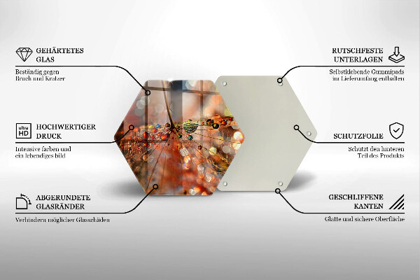 Kitchen worktop protector Wet dandelion