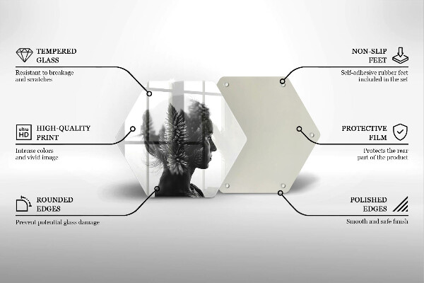 Kitchen worktop protector Woman and forest