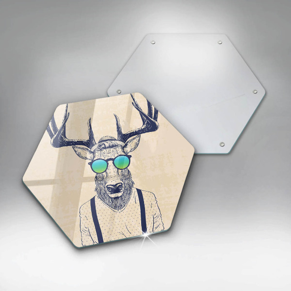 Kitchen worktop protector Illustration Man Jeleń