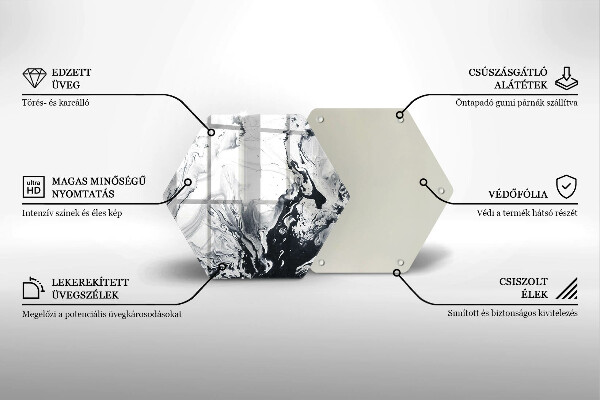 Kitchen worktop protector Ink abstraction