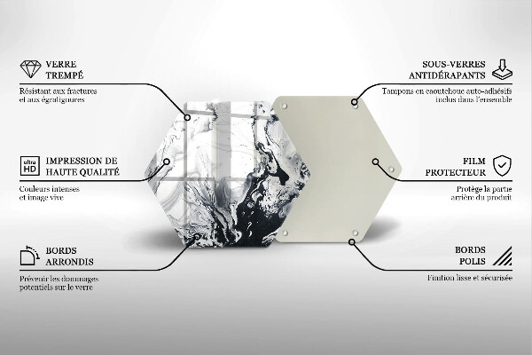 Kitchen worktop protector Ink abstraction