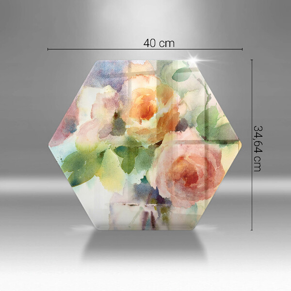 Kitchen worktop protector Painted flowers