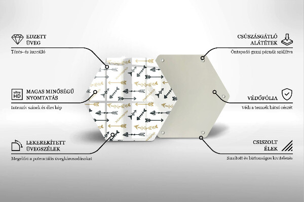 Kitchen worktop protector Boho arrow pattern