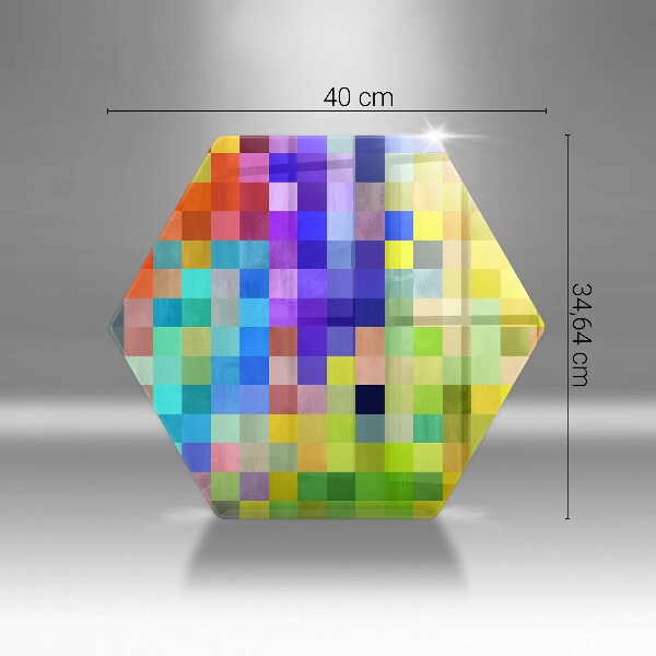 Kitchen worktop protector Colorful squares pixels