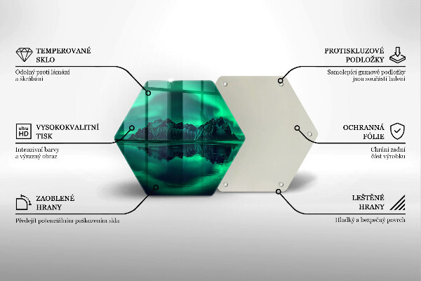 Kitchen worktop protector Landscape of the aurora polar