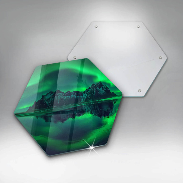 Kitchen worktop protector Landscape of the aurora polar