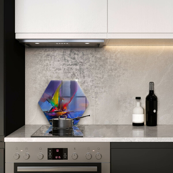 Glass chopping board Painted abstraction