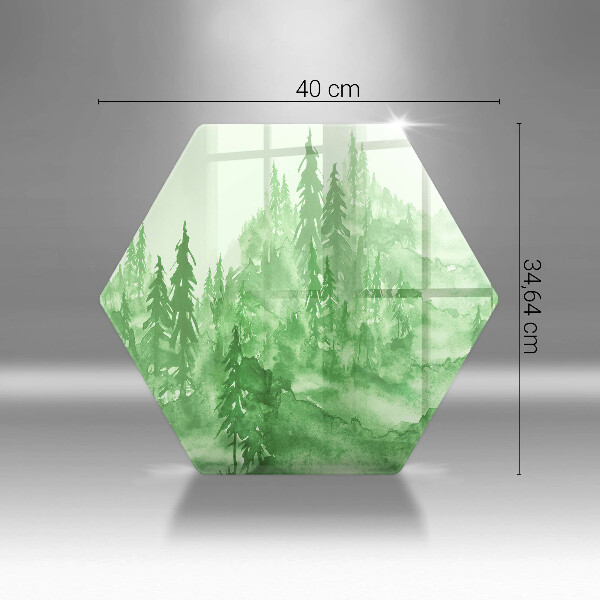 Glass chopping board Painted forest