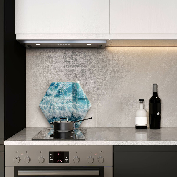 Glass chopping board Water sea waves